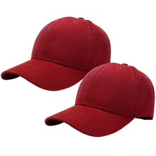 Load image into Gallery viewer, 2-Pack Baseball Dad Cap Adjustable Size Perfect for Running Workouts and Outdoor Activities
